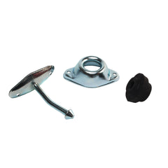 RV Designer E255 Metal Plunger-Style Entry Door Holder - Angled, 3"