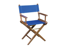 Whitecap 60041 Teak Director's Chair - Blue Seat Cover