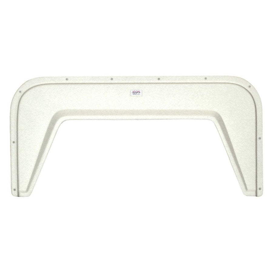 Icon 12130 Single Axle Fender Skirt FS2130 for Vanguard - Colonial White