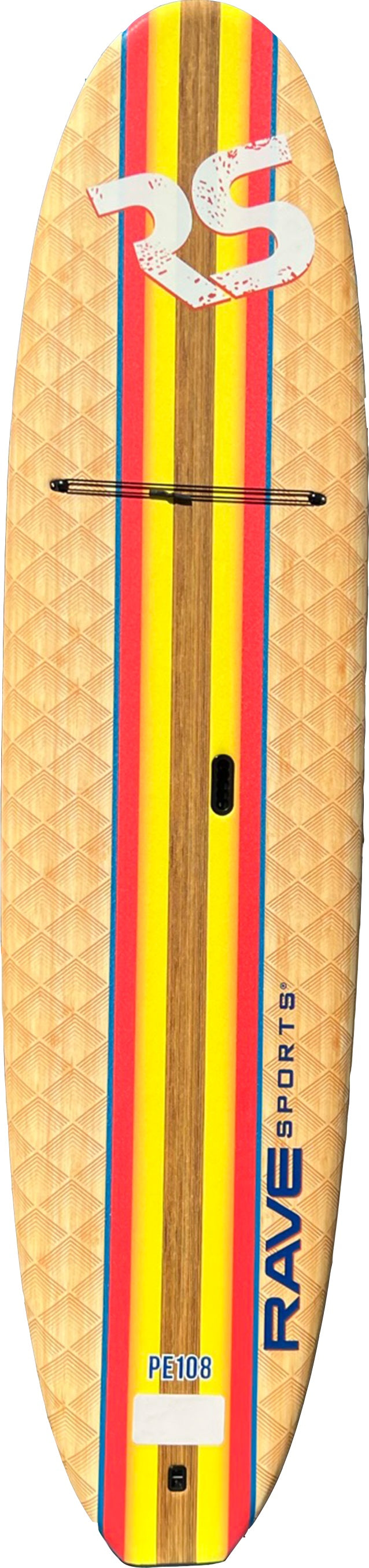 Rave Sports 02725 10'8" Bamboo Soft Top with Paddle and Leg Leash