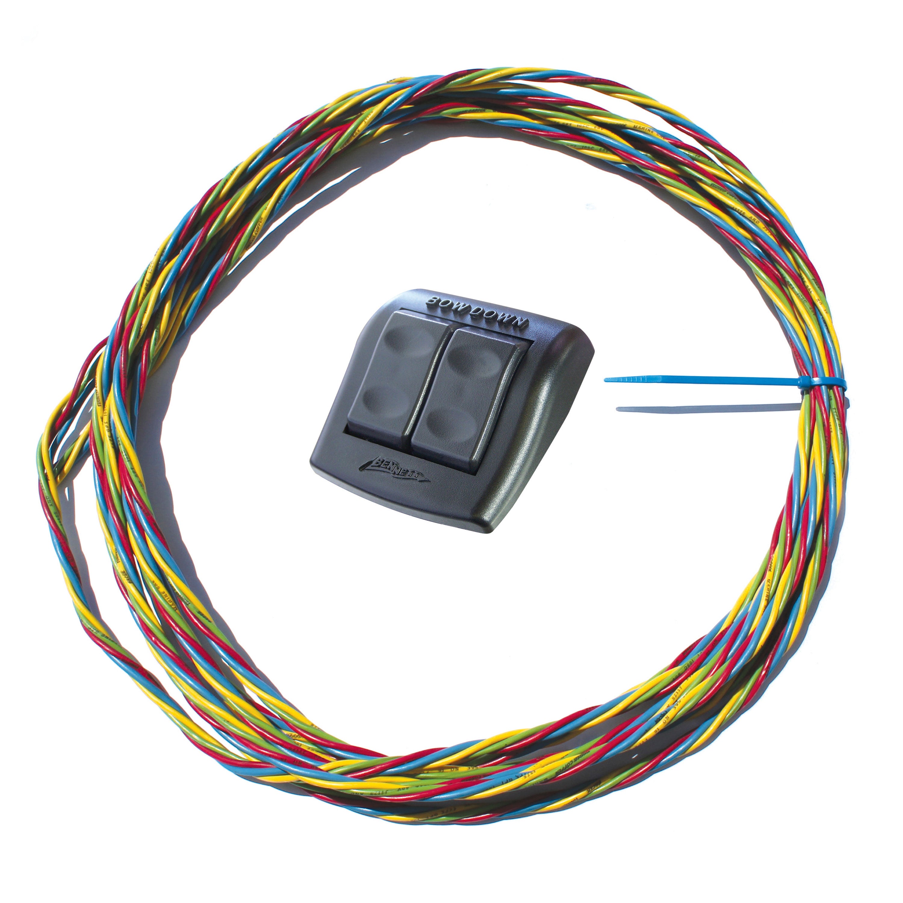 Bennett Marine ES2000A Euro-Style Rocker Switch - Bridge Control with 20' Wire Harness 6BT-50030-17-00