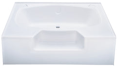 Better Bath W4054-SPK ABS Garden Tub with Center Drain - White, 40" x 54"