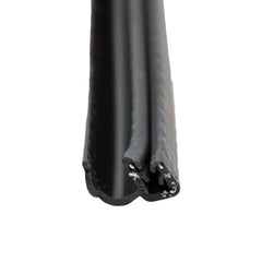 AP Products 018-1894 Black J-Bulb Seal with Slide-On Clip - 1" x 3/4" x 28'