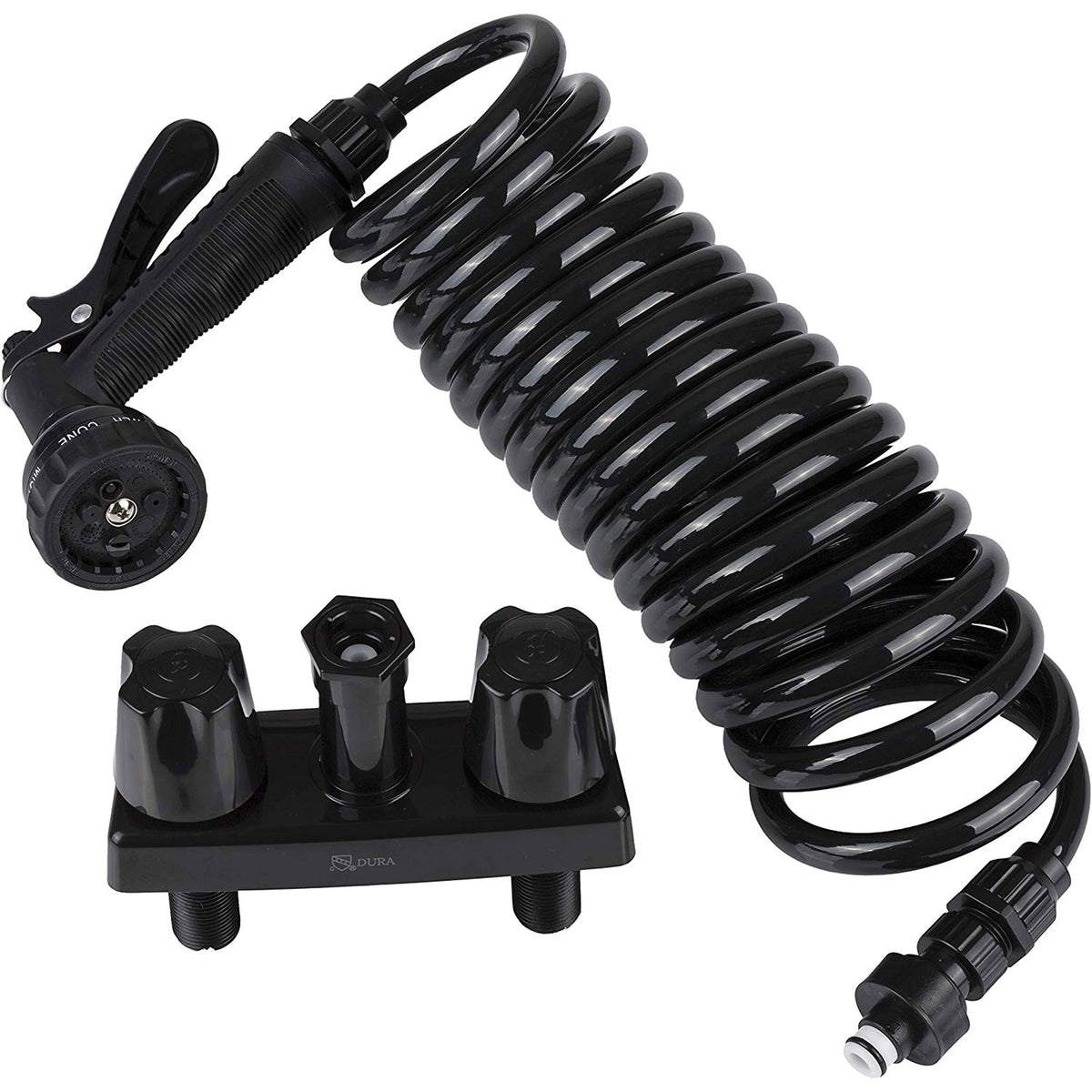 Dura Faucet RV Exterior Spray Faucet Kit - Black