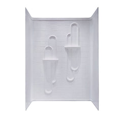Kinro W-35428-SPK Three-Piece Shower Pan Surround - 28" x 54", White