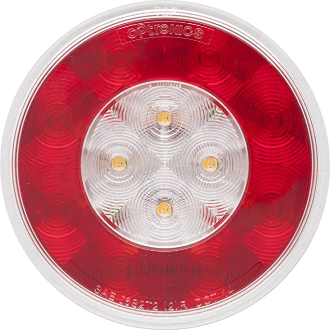 Optronics STL201XRB FUSION LED 4" Stop/Turn/Tail/Back-Up Light with Grommet Mount