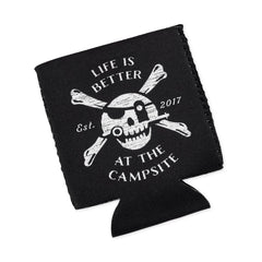 Camco 53414 "Life is Better at the Campsite" Can Holder - RV/Jolly Roger, Black