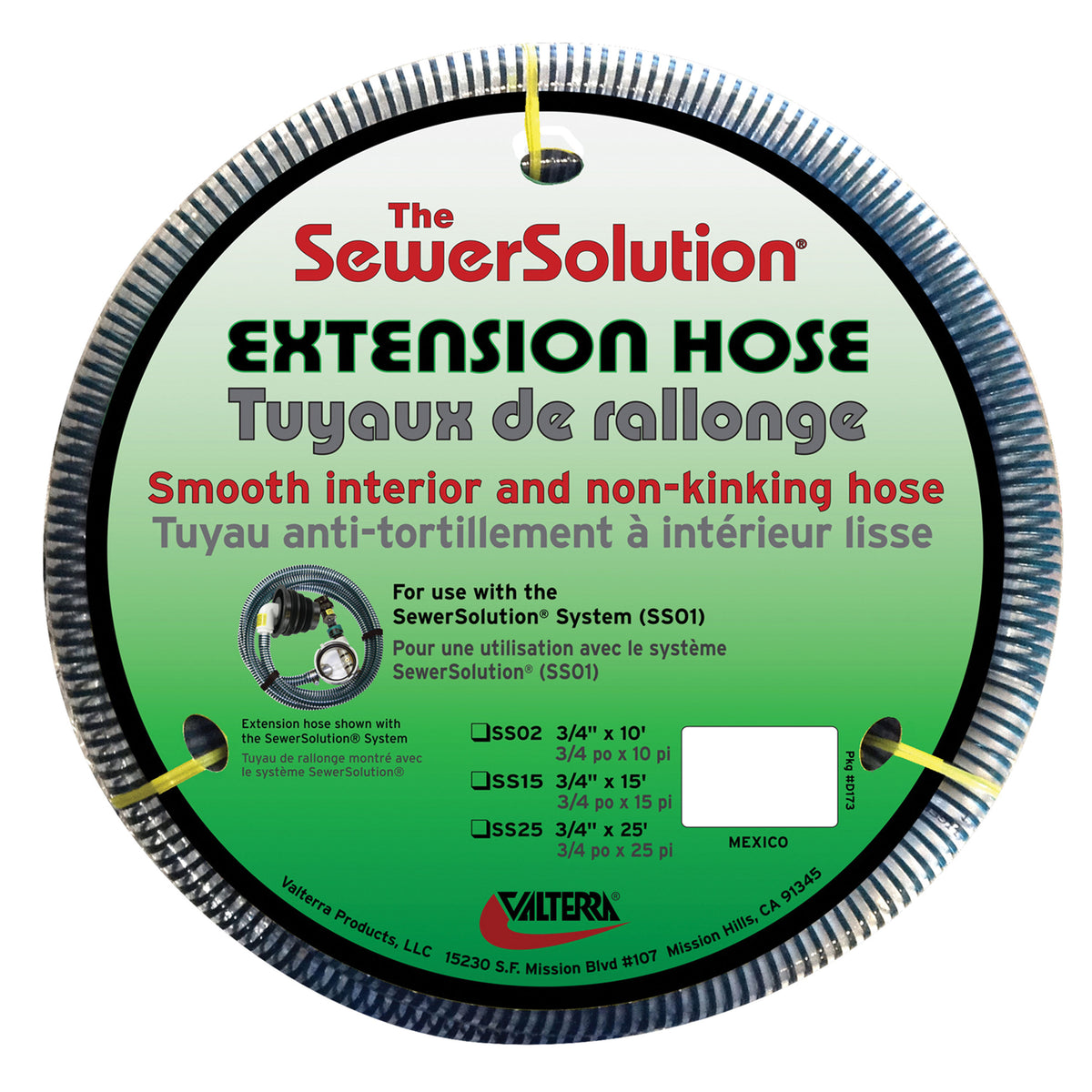 Valterra SS02 Extension Hose for SewerSolution System - 10'