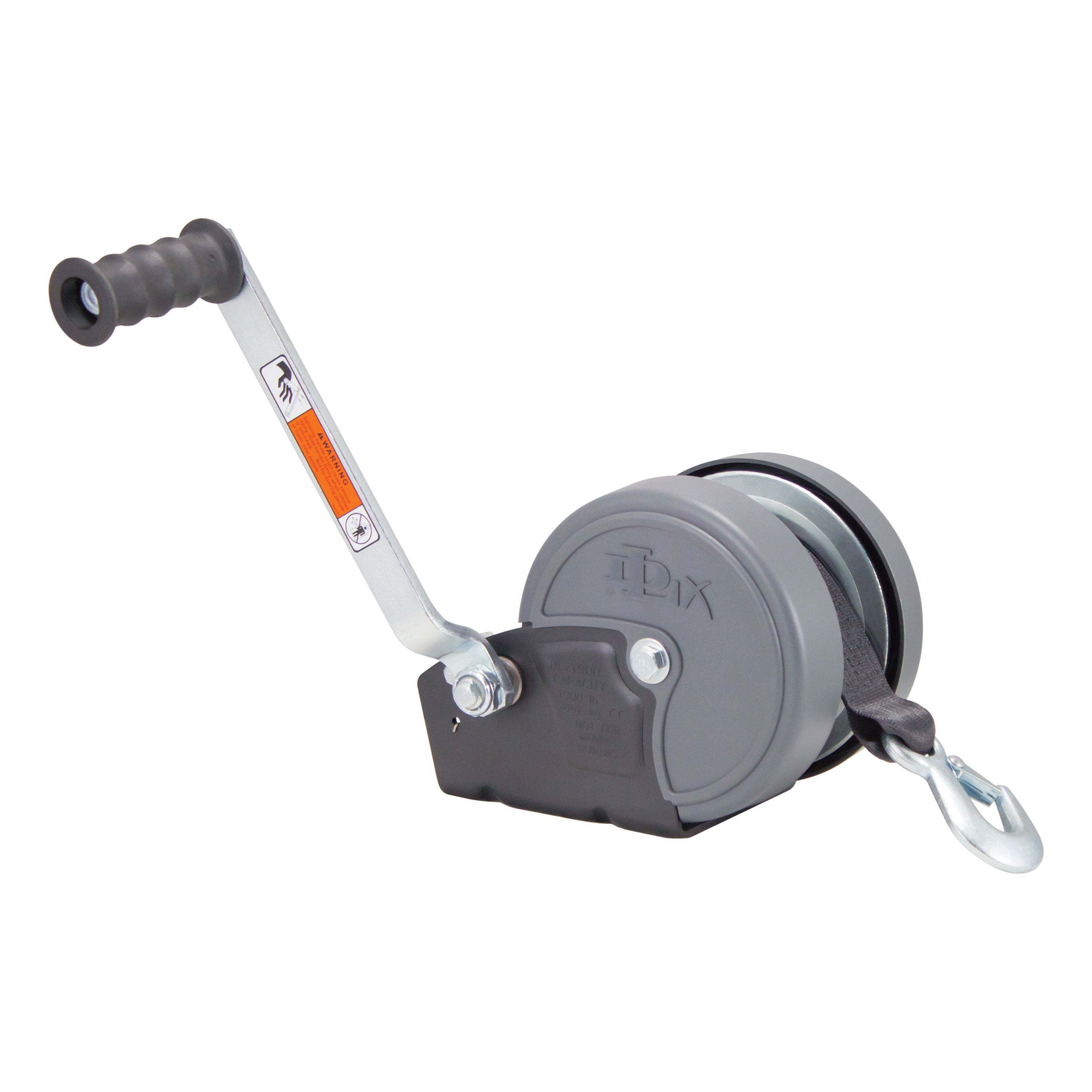 Dutton-Lainson DLX1900 Trailer Winch With Strap - 9.5" Handle, 1900 lb.
