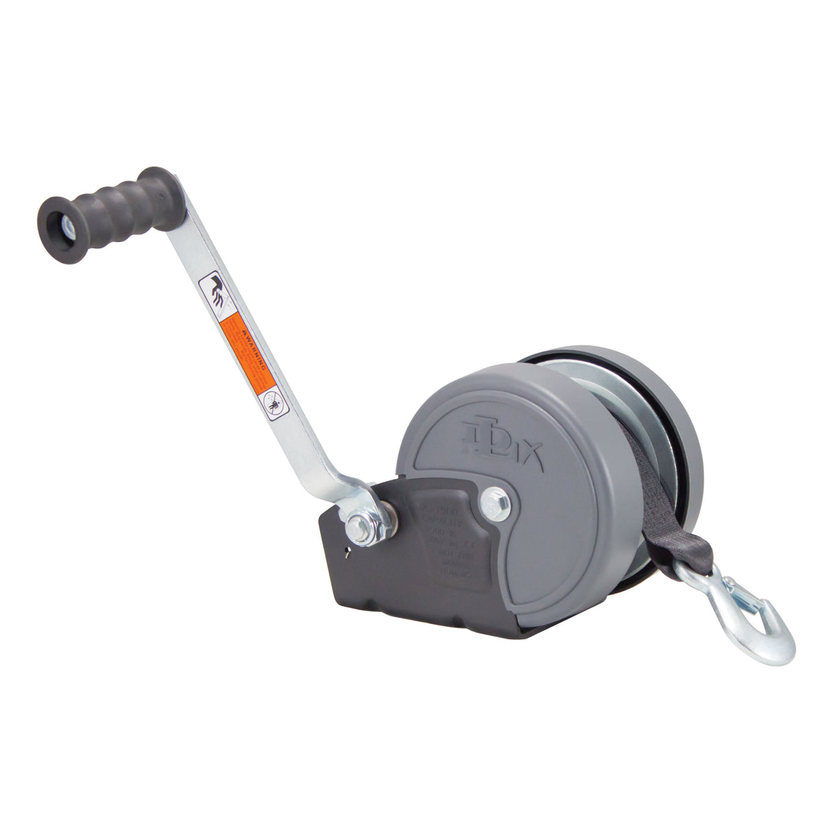 Dutton-Lainson DLX1900 Trailer Winch With Strap - 9.5" Handle, 1900 lb.