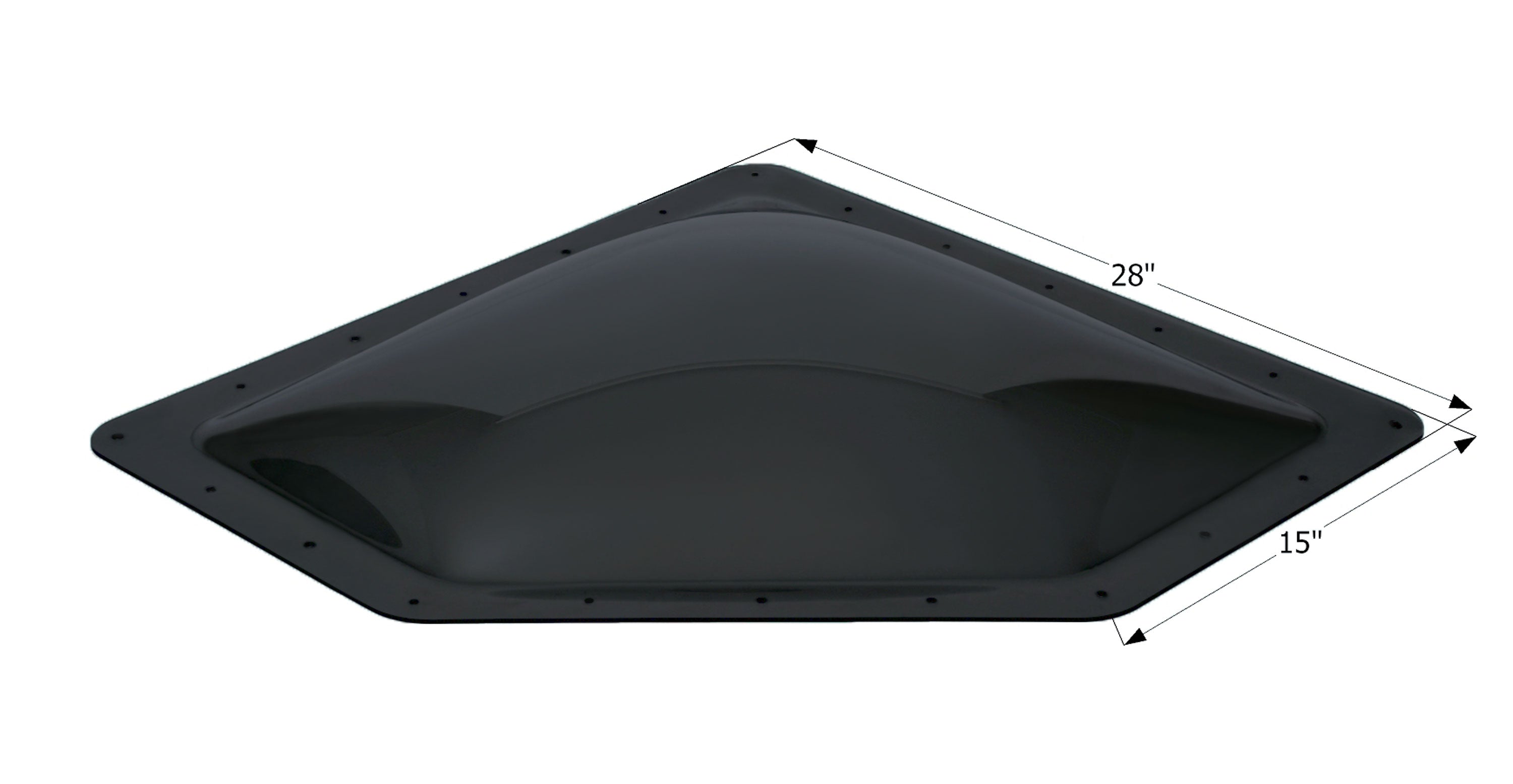Icon 12556 RV Skylight NSL2412 - 24" x 12" x 4" with Neo Angle, Dark Smoke