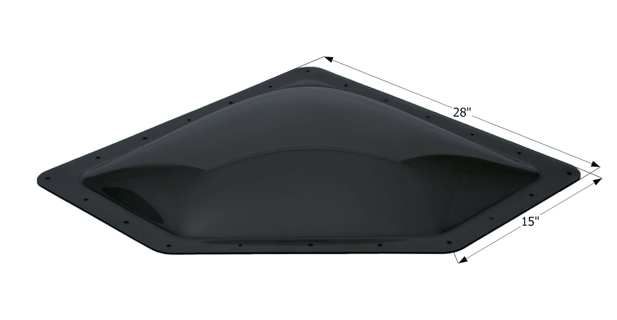 Icon 12556 RV Skylight NSL2412 - 24" x 12" x 4" with Neo Angle, Dark Smoke