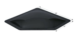 Icon 12556 RV Skylight NSL2412 - 24" x 12" x 4" with Neo Angle, Dark Smoke