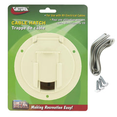Valterra A10-2138VP Medium Round Cable Hatch - Colonial White