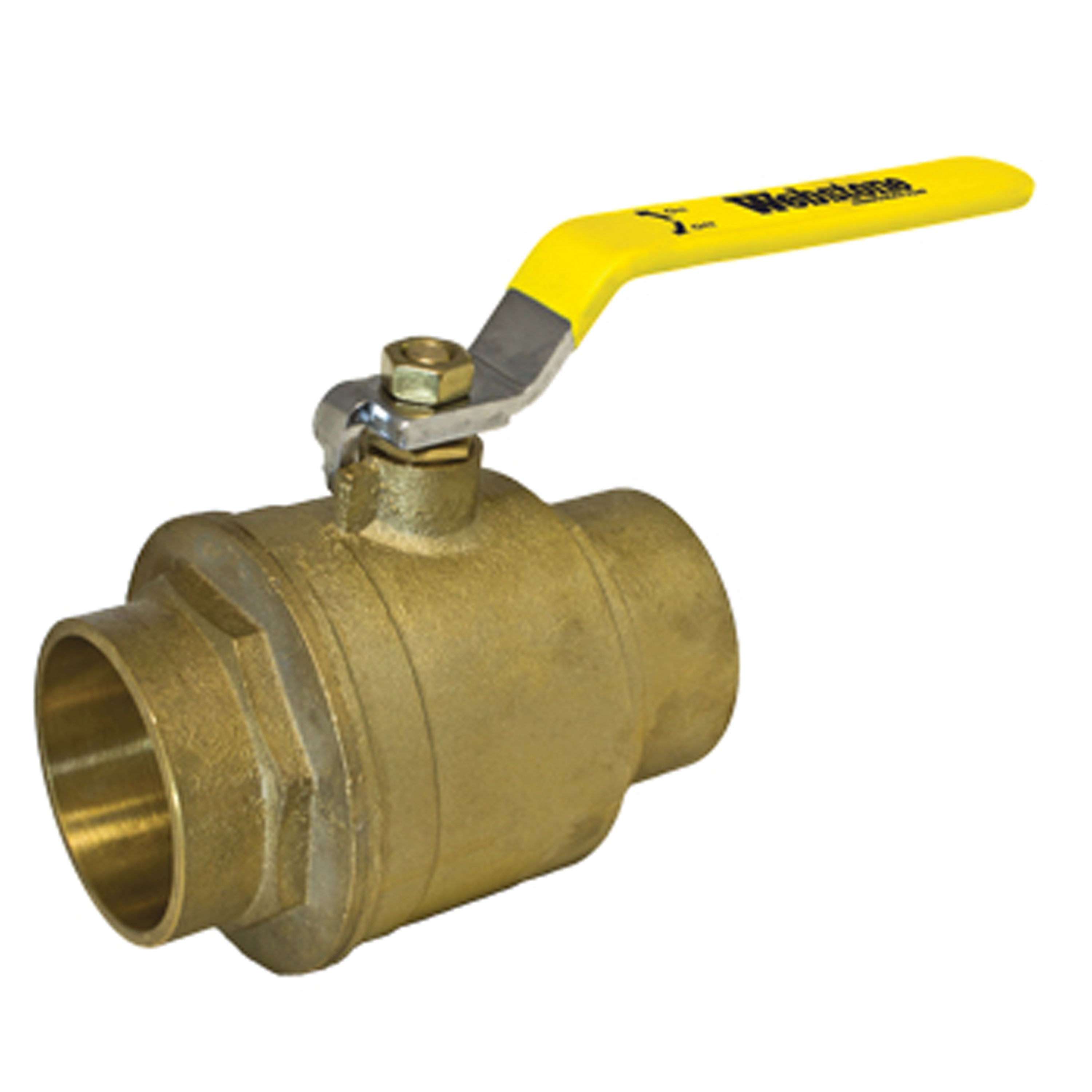 Webstone 51707 Standard Full Port Forged Brass Ball Valve with Chrome Plated Lever Handle - 2" Sweat H-51707