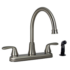 Phoenix Faucets PF231401 Two-Handle 8" Hybrid Kitchen Faucet with High-Arc Spout with Side Sprayer - Brushed Nickel