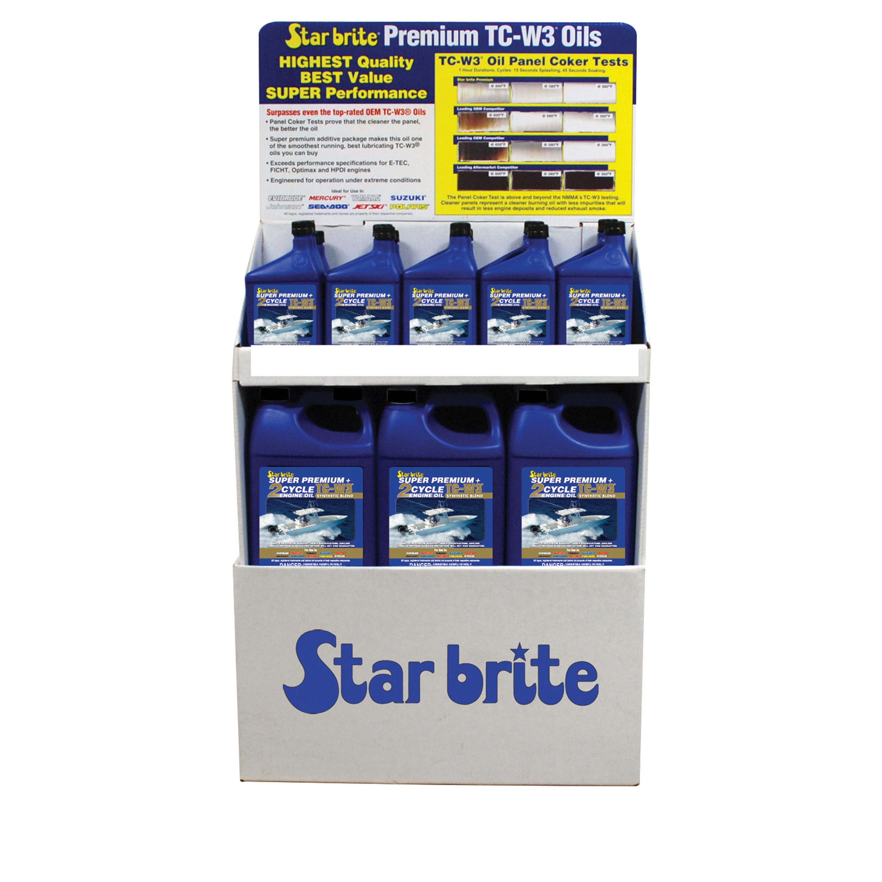 Star brite 19299 Super Premium 2-Cycle Engine Oil TC-W3 - 32 oz/1 Gallon Display