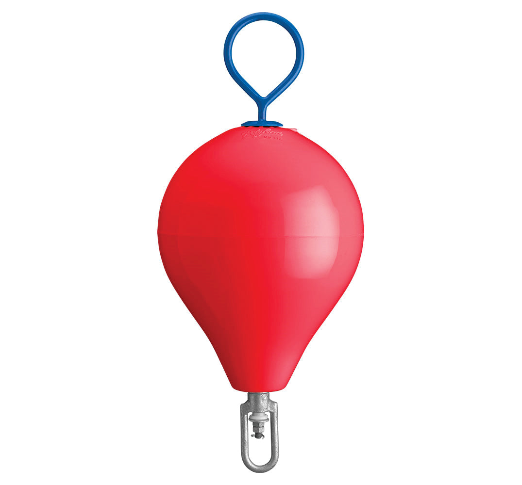 Polyform CM-2 RED CM Series Mooring Buoy - 13.5" x 18", Red with Galvanized Eye