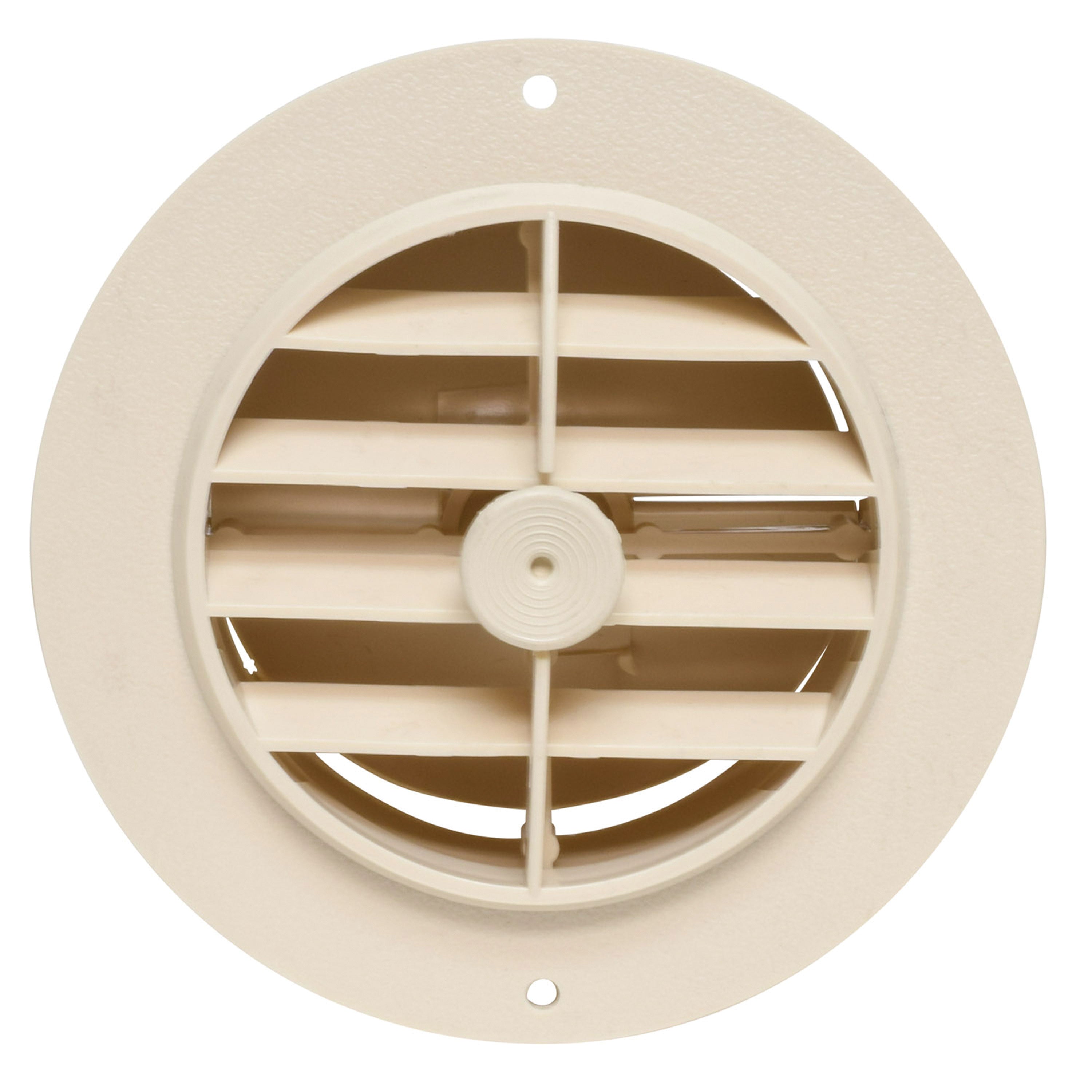 Valterra A10-3349VP Rotating/Dampered Heating and A/C Register - 4" ID x 5-3/8" OD, Beige