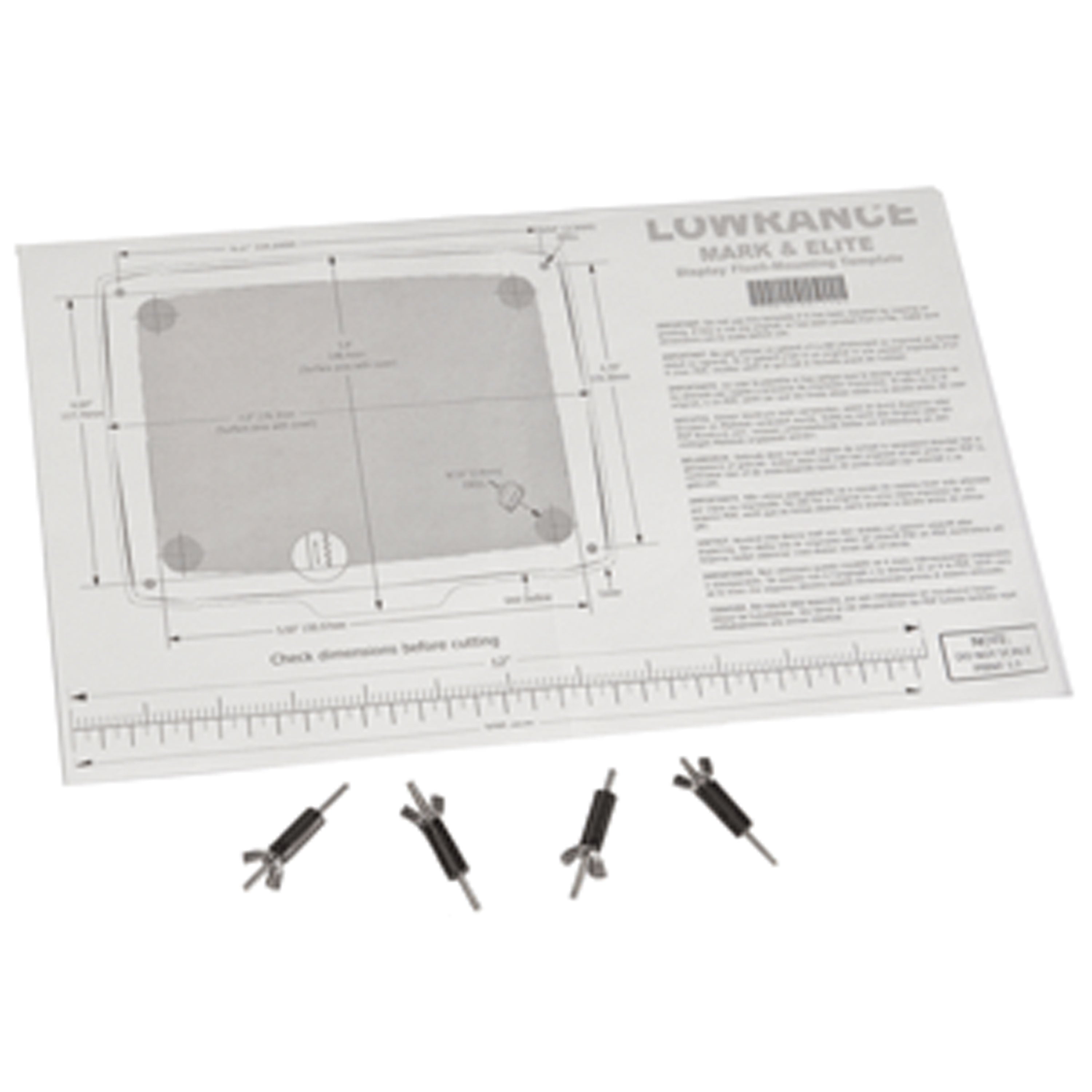 Lowrance 000-10028-001 Flush-Mount Kit for 5" Elite/Mark Series Displays