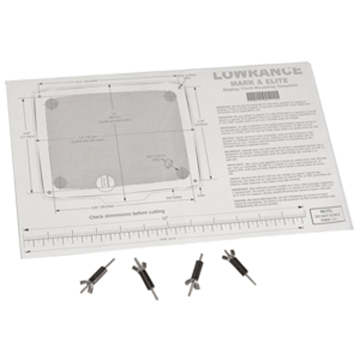 Lowrance 000-10028-001 Flush-Mount Kit for 5" Elite/Mark Series Displays