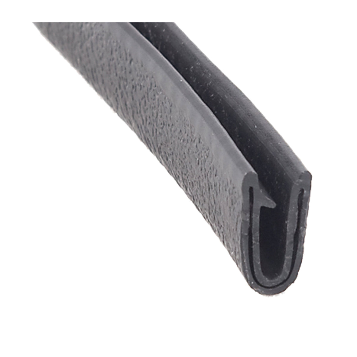 AP Products 018-3006 Ribbed Clip-On Trim Seal with PSA (White Tape) - Black