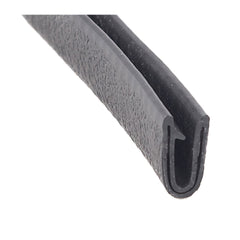 AP Products 018-3006 Ribbed Clip-On Trim Seal with PSA (White Tape) - Black