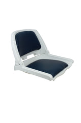 Springfield 1061115-C Traveler Folding Seat - White with Blue Cushion