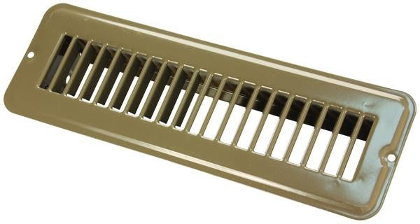 JR Products 02-28935 Undampered Floor Register - 2" x 10", Brown
