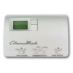 Coleman-Mach 6636-3441 Two Stage Digital Thermostat, Wall Mount - A/C & Gas Furnace, White