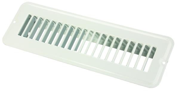 JR Products 02-28925 Undampered Floor Register - 2" x 10", White