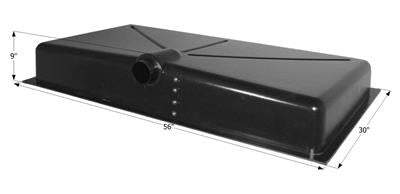 Icon 12379 Holding Tank with Center Side Drain HT241SD - 56" x 30" x 9", 43 Gallon