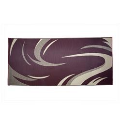 Ming's Mark SD8185 Stylish Camping Reversible Swish Patio Mat - 8' x 18', Burgundy/Tan
