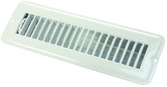 JR Products 02-28905 Dampered Floor Register - 2" x 10", White