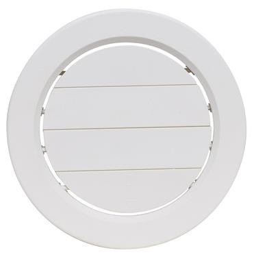 Valterra A10-3358VP Dampered Heating and A/C Register with 360Â° Rotation - 5-1/2" ID x 6-7/8" OD, White