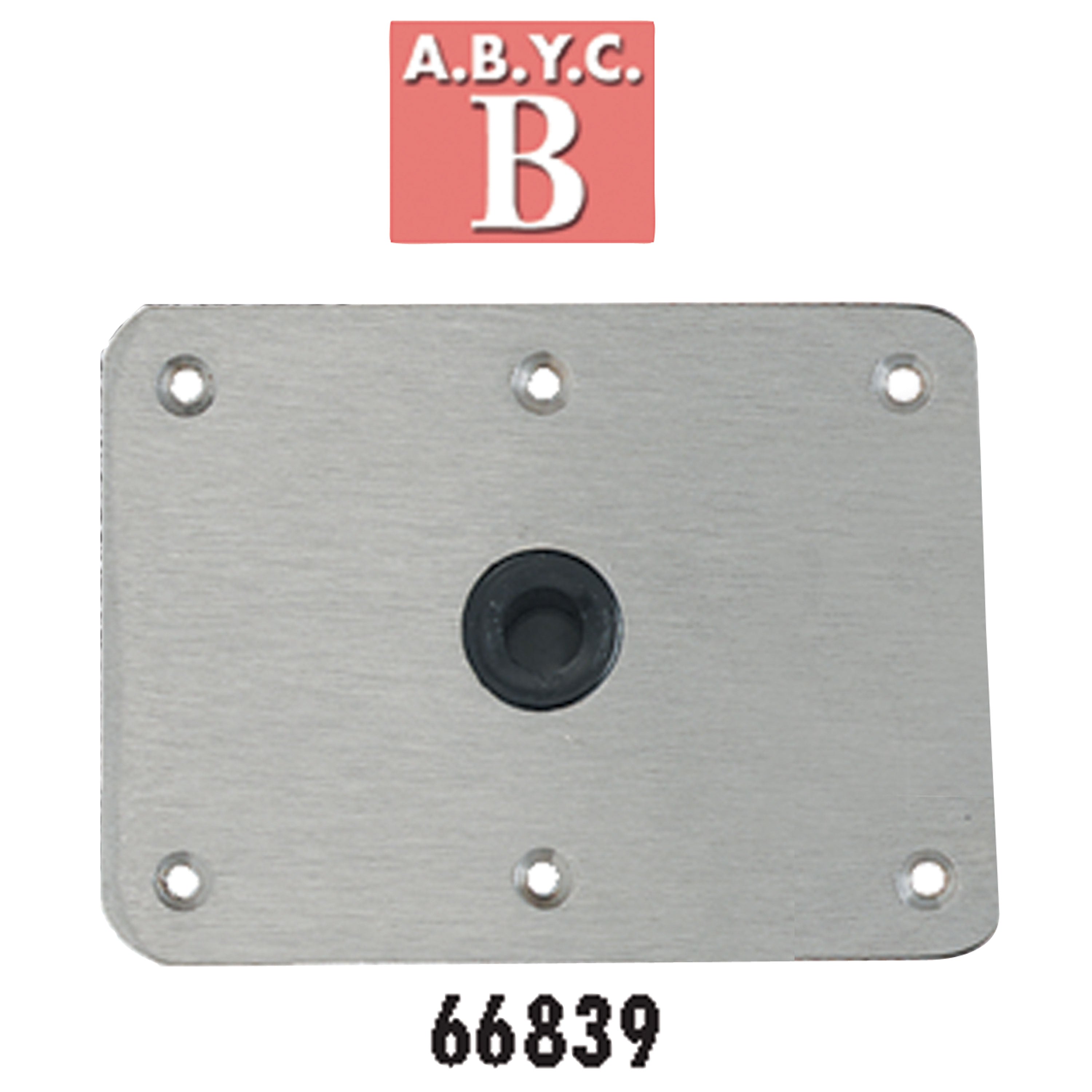 Attwood 66839 Lock'N-Pin 3/4" Pin Base - Stainless Steel with Nylon Bushing, Non-Threaded - 6" x 8"
