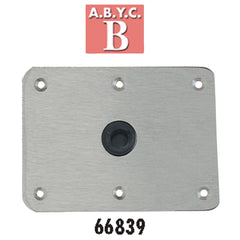 Attwood 66839 Lock'N-Pin 3/4" Pin Base - Stainless Steel with Nylon Bushing, Non-Threaded - 6" x 8"
