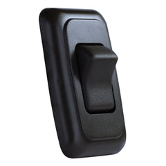 JR Products 12225 On/Off Switch with Bezel - Single Switch, Black