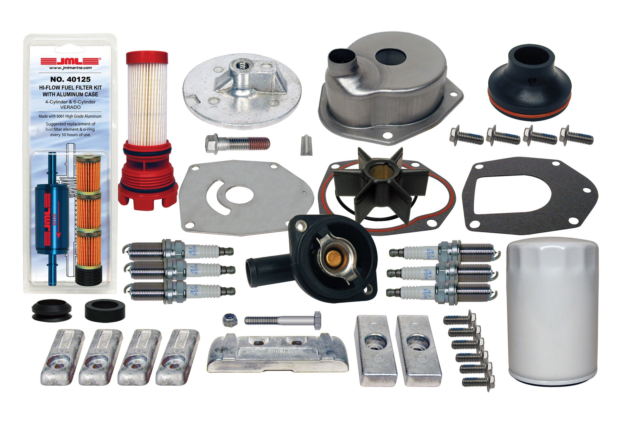 GLM 29630 Outboard Maintenance Kit for Mercury 200-300 HP, 6-Cyl, 4-Stroke Verado (1B390143-2B144127 Prior to Gen V.)