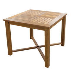 Whitecap 60052 Teak Square Dining Table with Slat Tabletop Design