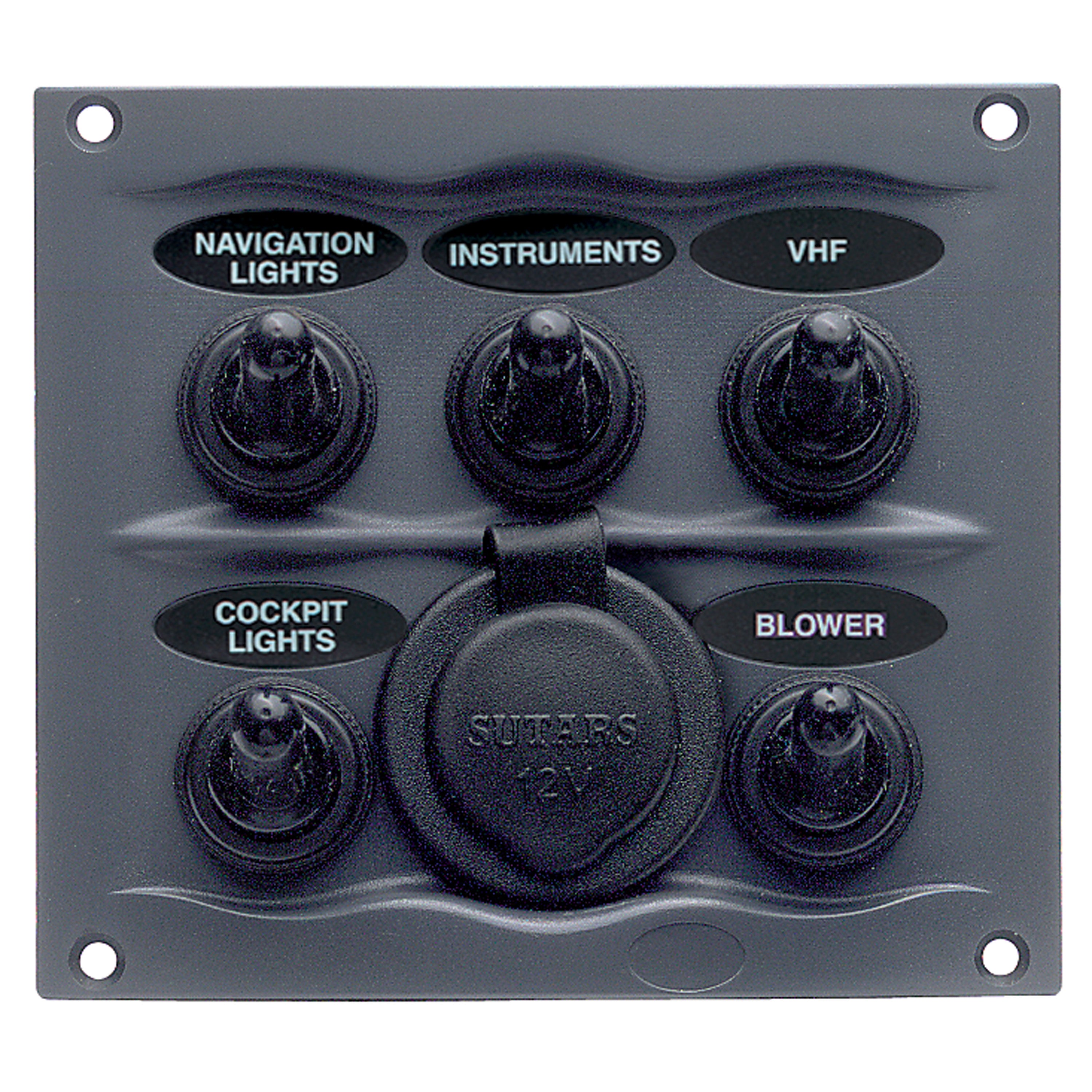 Marinco 900-5WPS 5-Way Switch Panel with Socket