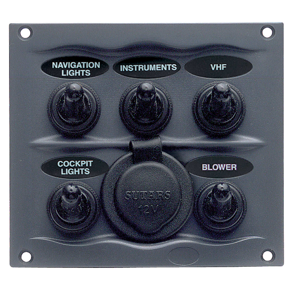 Marinco 900-5WPS 5-Way Switch Panel with Socket