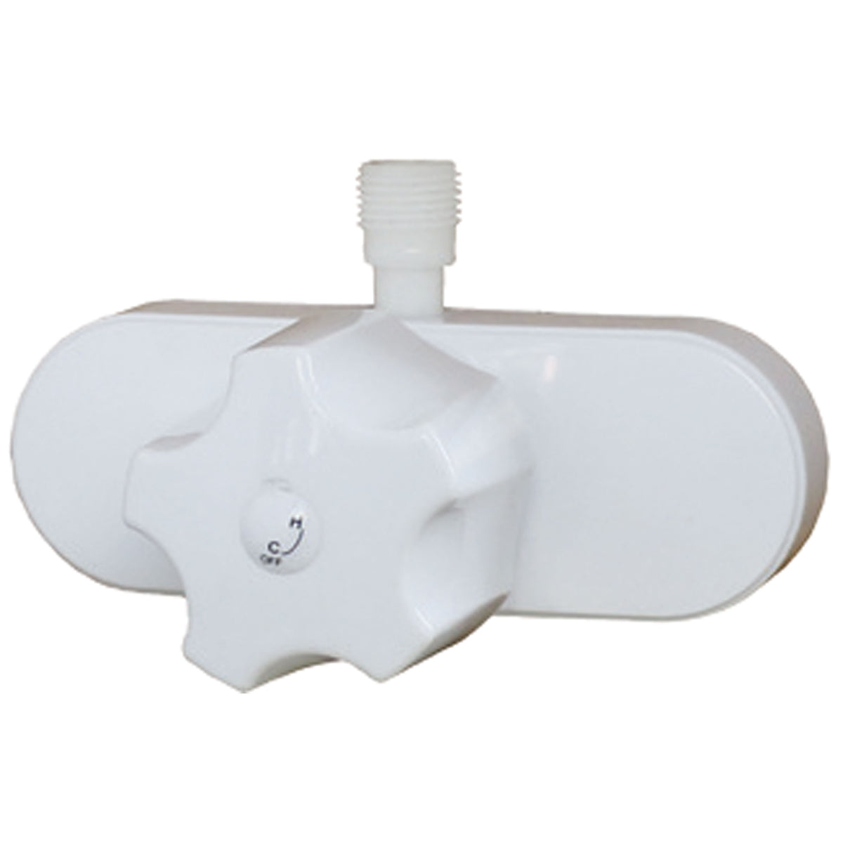Empire Brass CRD-SL53-SHWRBX-WH Non-Metallic Single Knob Shower Valve With Vacuum Breaker 4" - White