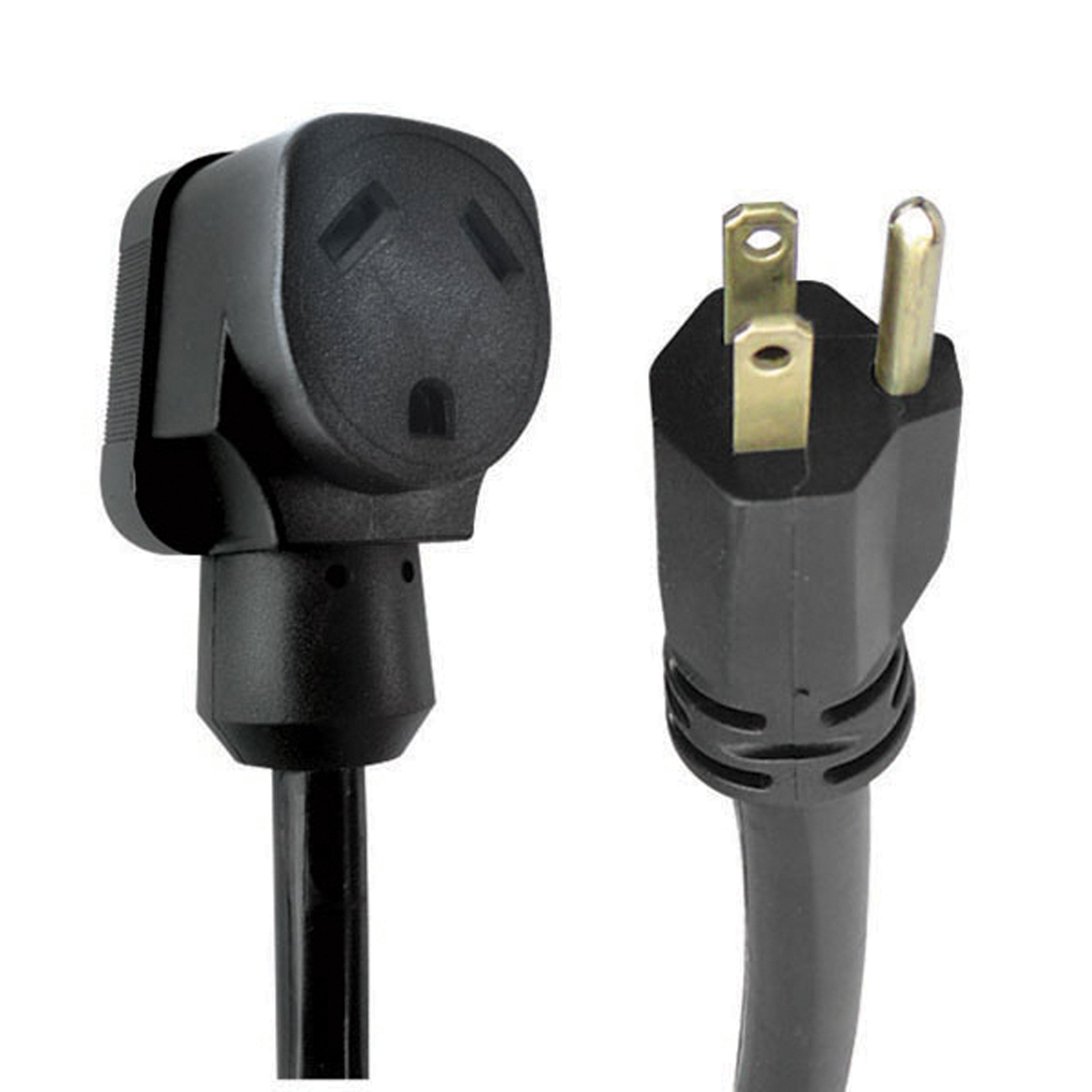 Voltec 16-00552 STW 1-Outlet Adapter Extension Cord 10/3 Gauge 5-15P/30A - 15A, 12"