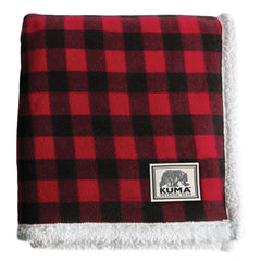 KUMA KM-LIST-LG-RB Lumberjack Sherpa Throw - 60" x 70", Red Plaid KM-LJST-LG-RB