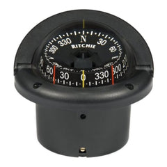 Ritchie Navigation HF-743 Helmsman Flush Mount Compass - CombiDial, Black with Black Dial