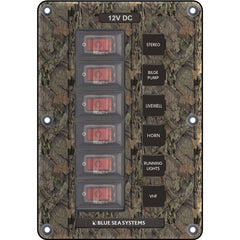 Blue Sea Systems 4325-BSS Panel Switch H2O CB 6POS CAMO
