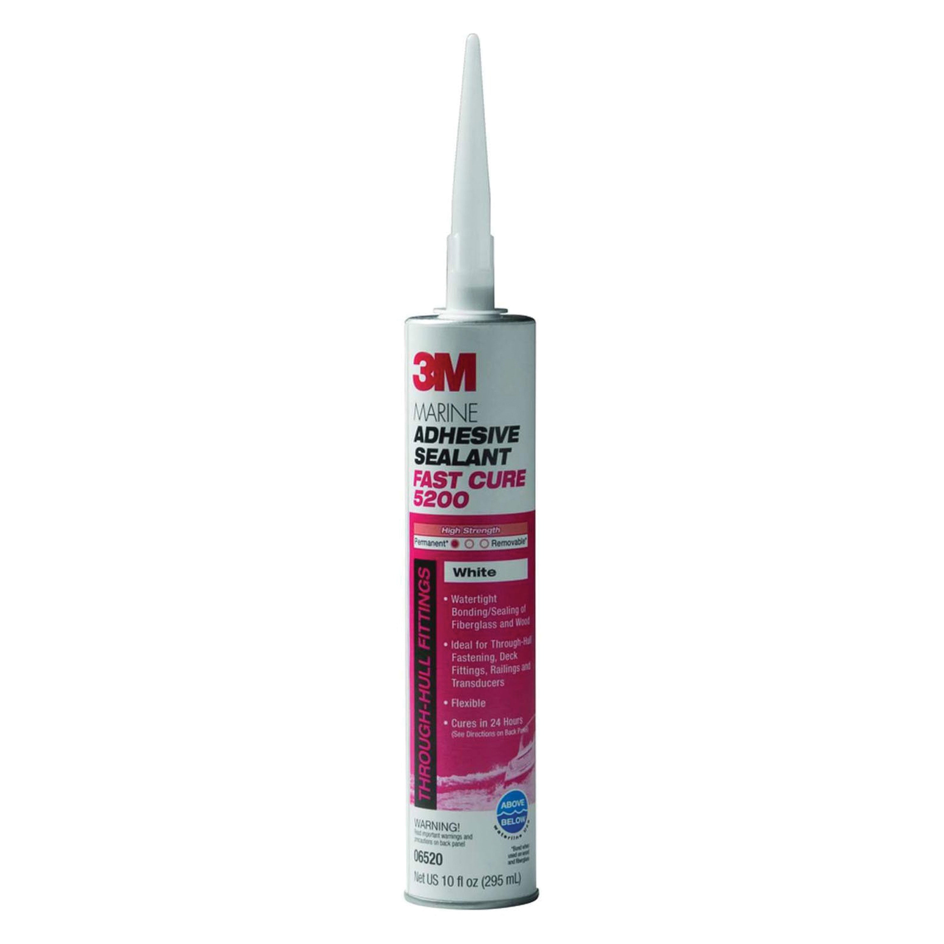 3M 06520 Marine Adhesive/Sealant 5200 Fast Cure, 1/10 Gallon / White