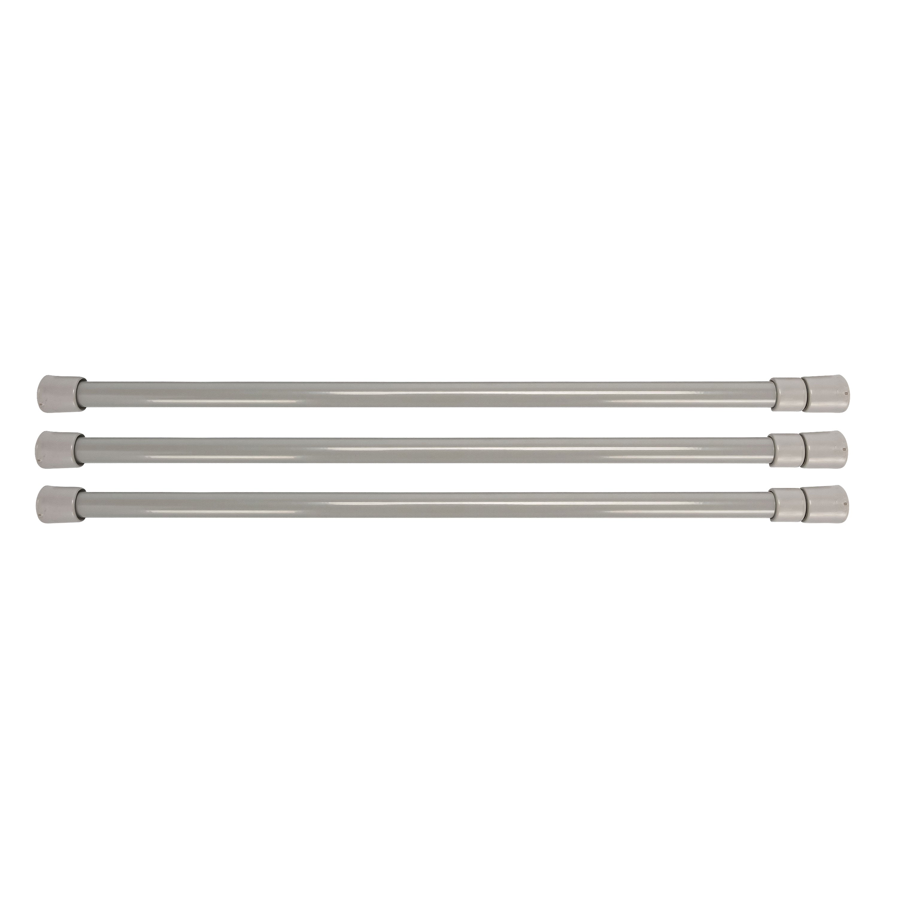 Camco 44055 Refrigerator Bars 16" to 28" - Gray, Pack of 3