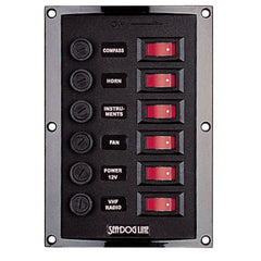 Sea-Dog 424110-1 Line Vertical 6 Gang Panel